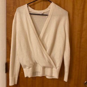 White Faux Wrap Sweater (3 for $12)